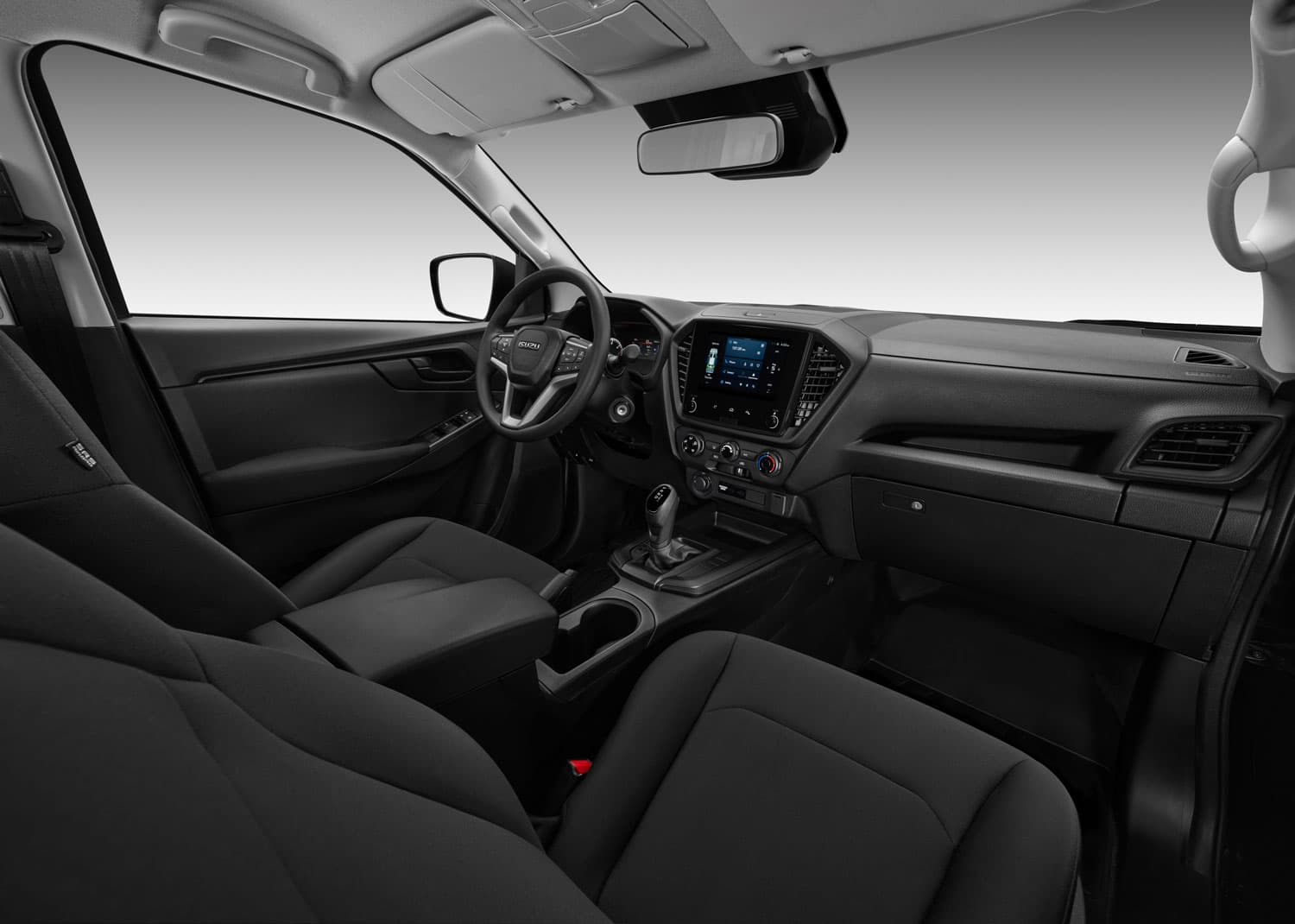 Black interior side front seats and dashboard